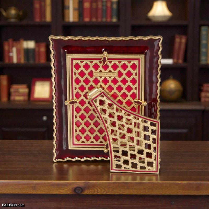 Jay Strongwater Blair Ruffled Edge 5" x 7" Frame – Ruby SKU: SPF5780-224