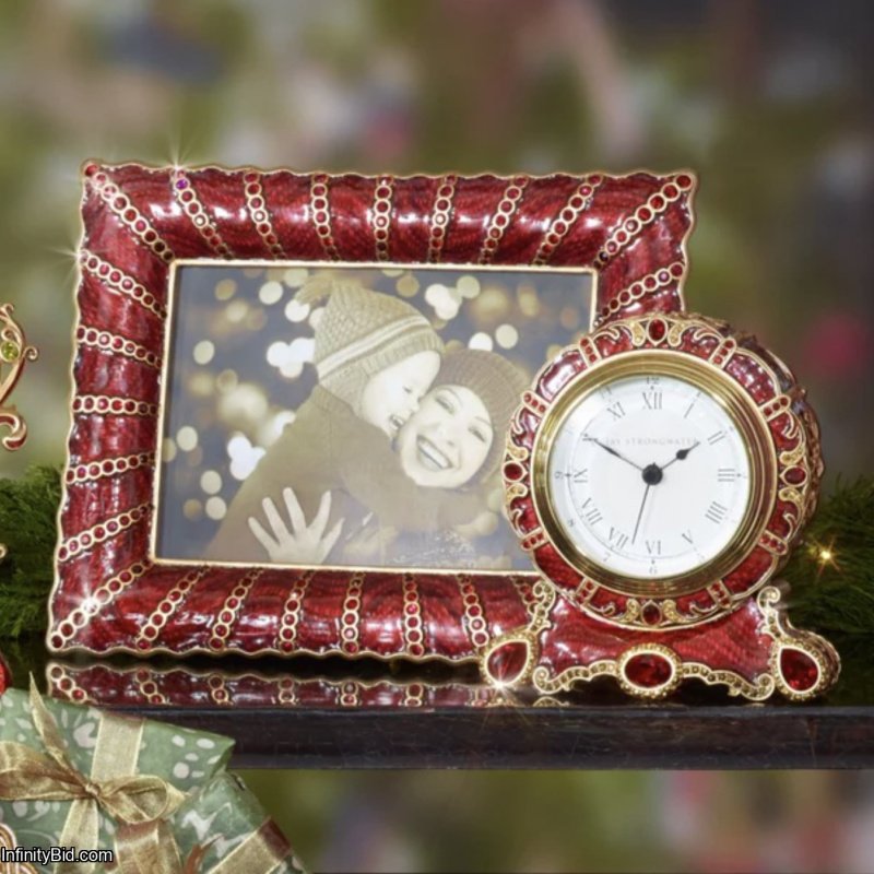 Jay Strongwater Blair Ruffled Edge 5" x 7" Frame – Ruby SKU: SPF5780-224