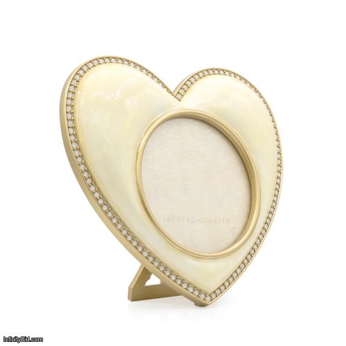 Jay Strongwater Chantal Heart Picture Frame – 14K Gold Finish with Swarovski Crystals SKU: SPF5809-292