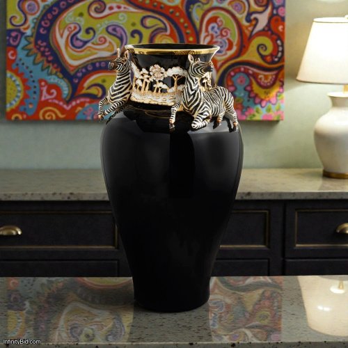 Jay Strongwater Judson Zebra Vase SKU: SDH2568-251