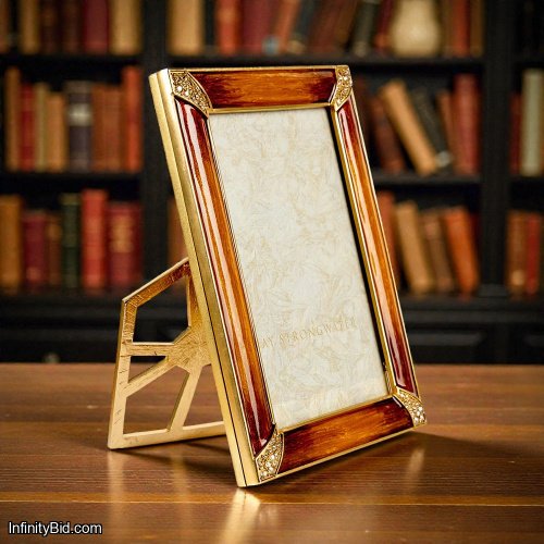 Jay Strongwater 4" x 6" Lavinia Frame – Topaz SKU: SPF5915-248