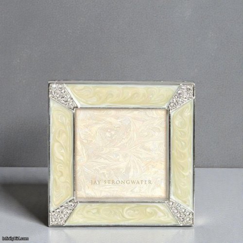 Jay Strongwater Leland Pavé Corner 2" Square Frame SKU: SPF5130-605