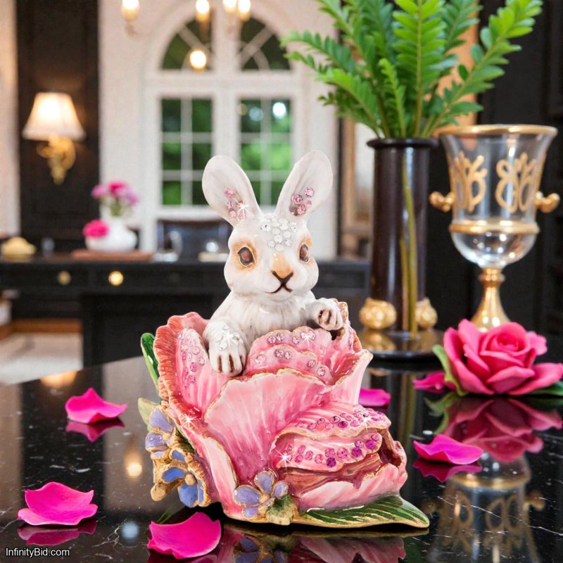 Jay Strongwater Mia Tulip Bunny Box  SKU: SDH7437-256