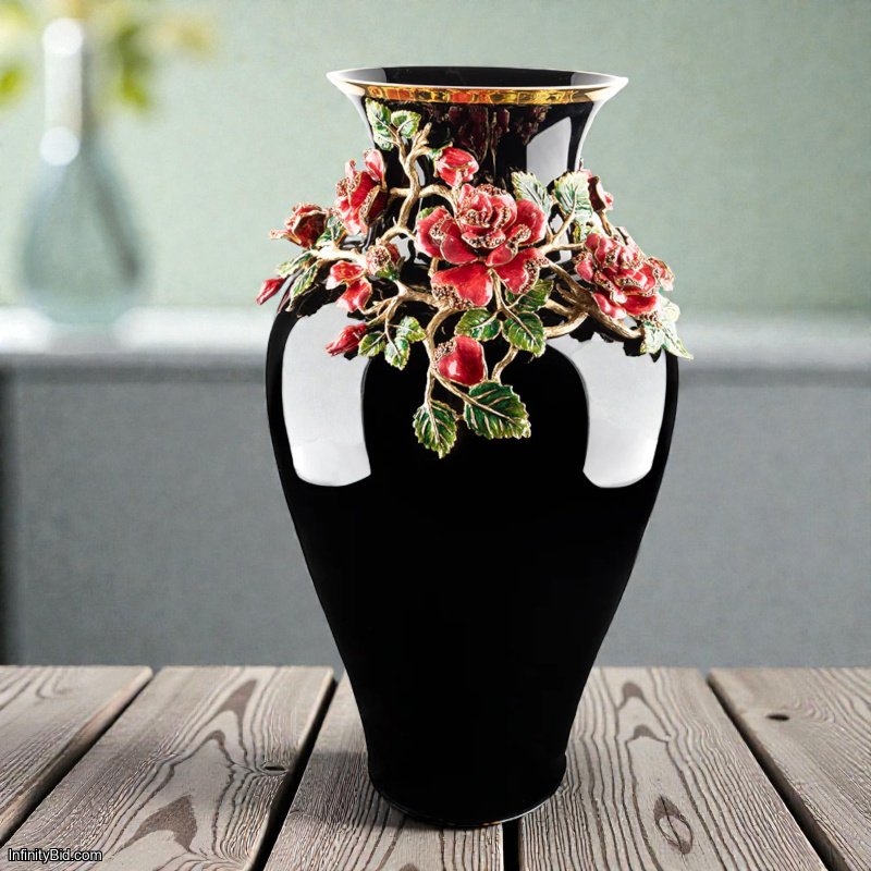 Jay Strongwater Rose Nightbloom Vase SKU: SDH2612-250