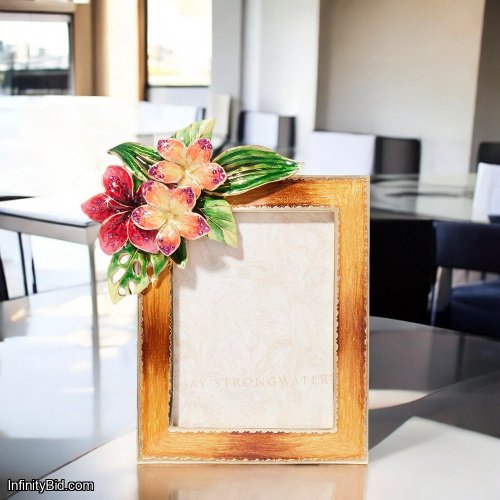 Jay Strongwater Tropical Flower Picture Frame (3" x 4") SKU: SPF5914-271