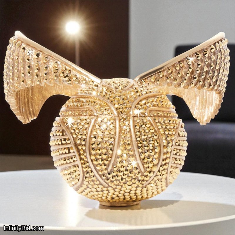 Jay Strongwater Golden Snitch™ Box | Harry Potter™ Luxury Collectible – 14K Gold Plated SKU: SDH7460-292