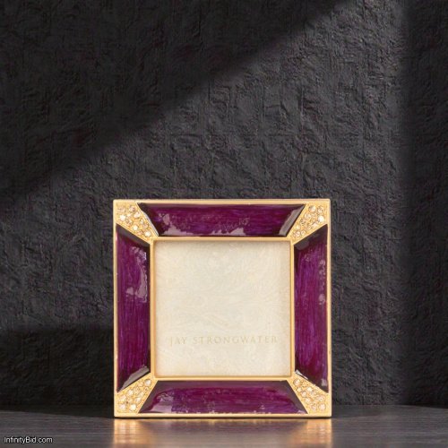 Jay Strongwater Leland Pavé Corner 2" Frame – Bouquet SKU: SPF5130-289