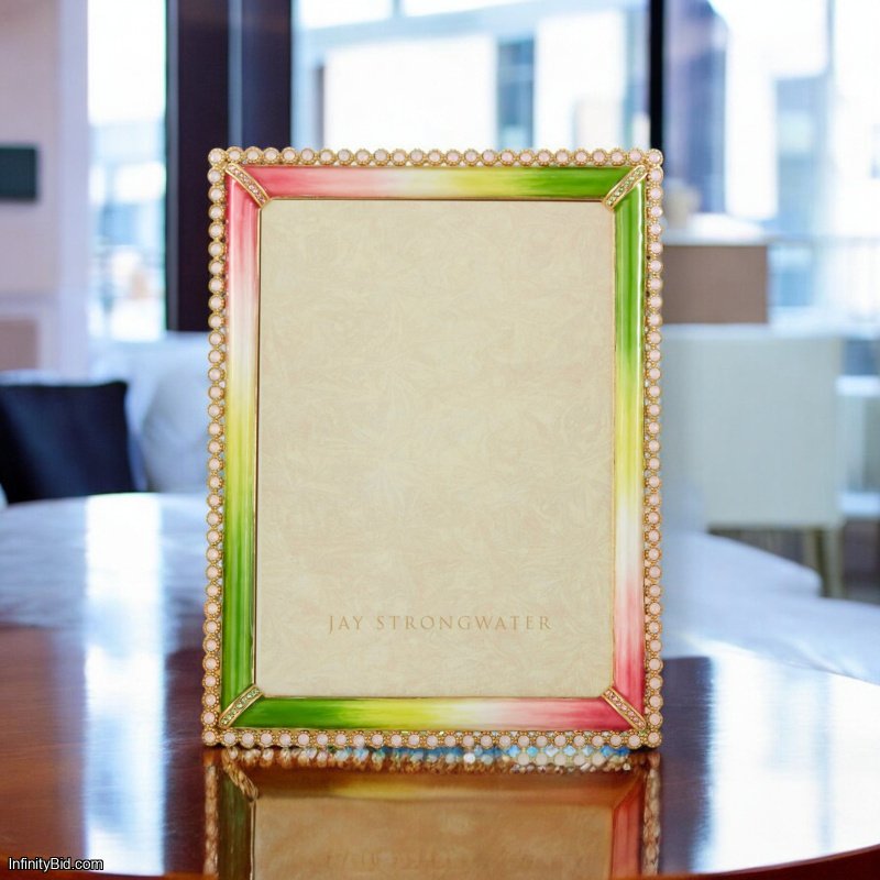 Jay Strongwater Lucas Stone Edge 5" x 7" Frame – Flora SKU: SPF5511-256