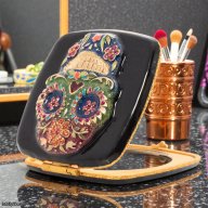 Jay Strongwater Mexican Lilah Skull Compact – A Vibrant Cultural Masterpiece SCB8083-289