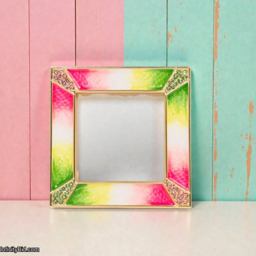 Jay Strongwater Leland Pavé Corner 2" Frame – Flora  SKU: SPF5130-256