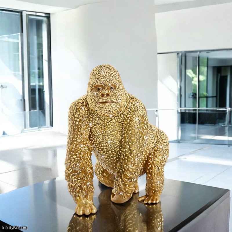 Jay Strongwater Kong Pavé Gorilla Figurine – SDH1705-232