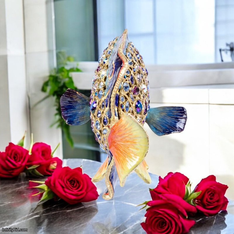 Jay Strongwater Westin Butterfly Fish Figurine – Handcrafted Luxury Home Decor SKU: SDH1823-239