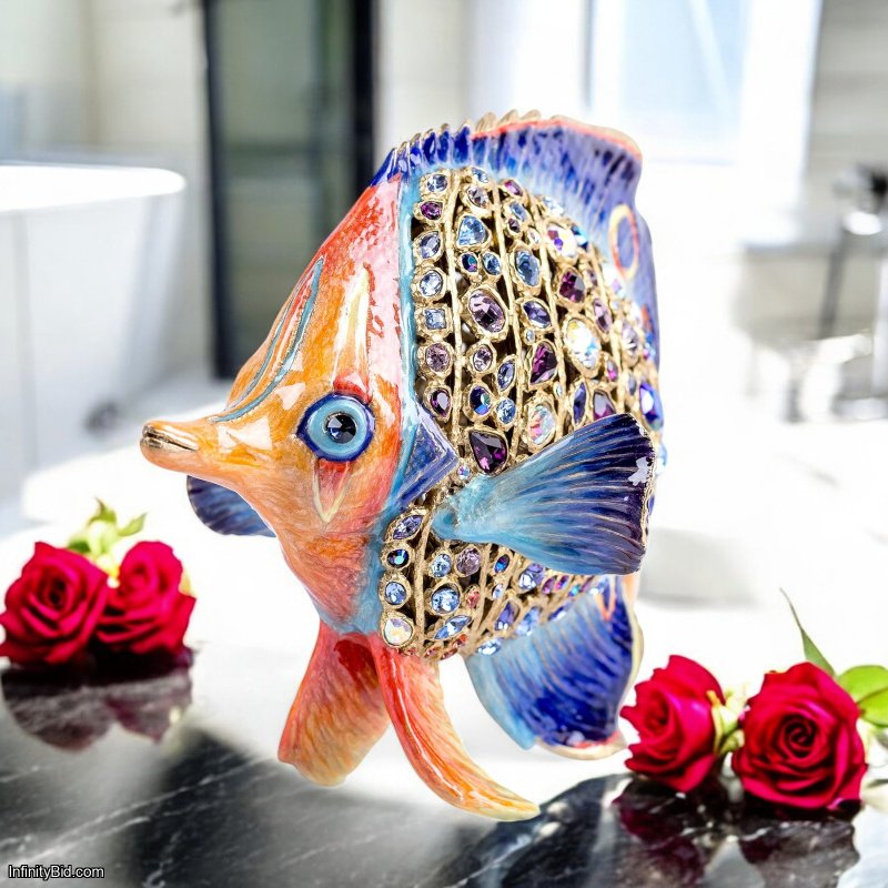Jay Strongwater Westin Butterfly Fish Figurine – Handcrafted Luxury Home Decor SKU: SDH1823-239