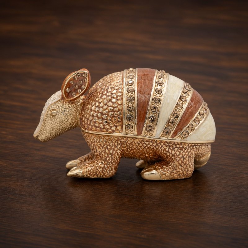 Jay Strongwater Armi Armadillo Box – Hand-Enameled Crystal Keepsake SKU: SDH7485-280