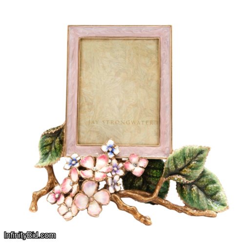 Jay Strongwater Colbie Hydrangea 3"x4" Frame — Pink Crystal SKU: SPF5828-280