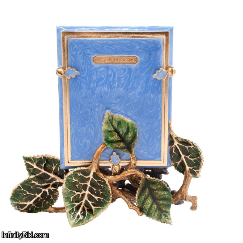 Jay Strongwater Colbie Hydrangea 3x4 Picture Frame Blue Enamel Crystal SPF5870-283