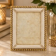 Jay Strongwater Emilia Stone Edge 3" x 4" Frame — Gold SKU: SPF5916-292
