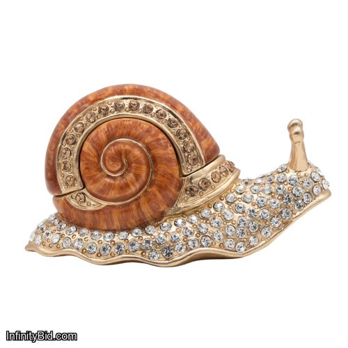 Jay Strongwater Serene Snail Keepsake Box SDH7489-256