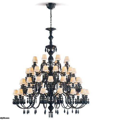 Lladro Belle de Nuit 56 Lights Chandelier – Black SKU: 01023790
