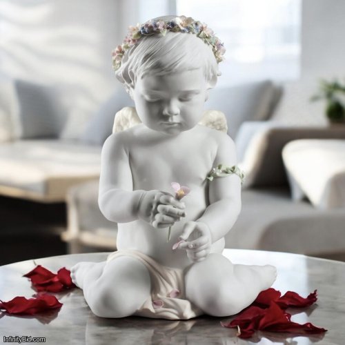 Lladró Cherub of Our Love Angel Figurine – Limited Edition Porcelain Sculpture SKU: 01009117