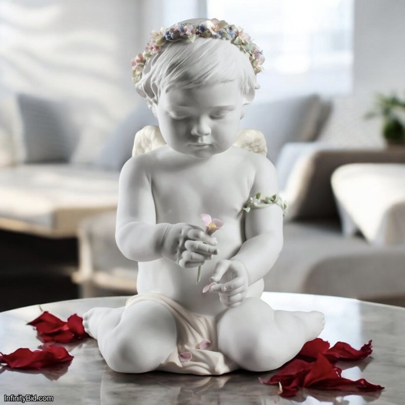 Lladró Cherub of Our Love Angel Figurine – Limited Edition Porcelain Sculpture SKU: 01009117