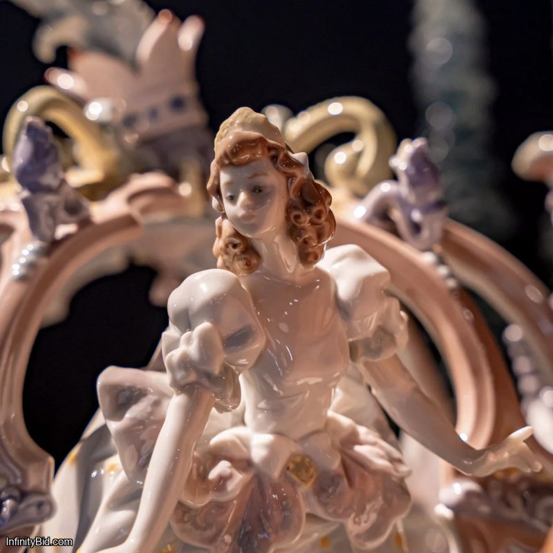 Lladró Cinderella’s Arrival Sculpture - Limited Edition High Porcelain Masterpiece - Monumental Fairy Tale Carriage Scene - SKU 01001785