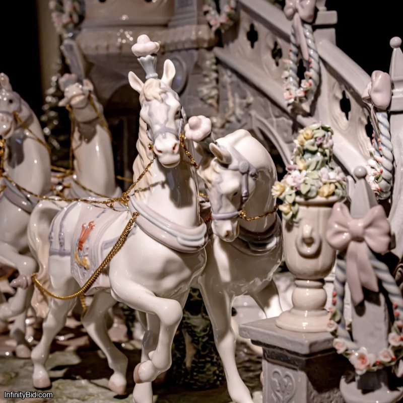 Lladró Cinderella’s Arrival Sculpture - Limited Edition High Porcelain Masterpiece - Monumental Fairy Tale Carriage Scene - SKU 01001785