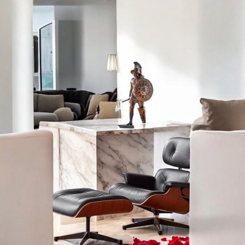 Lladró Gladiator Figurine – Black Porcelain Roman Warrior Sculpture SKU: 01009497