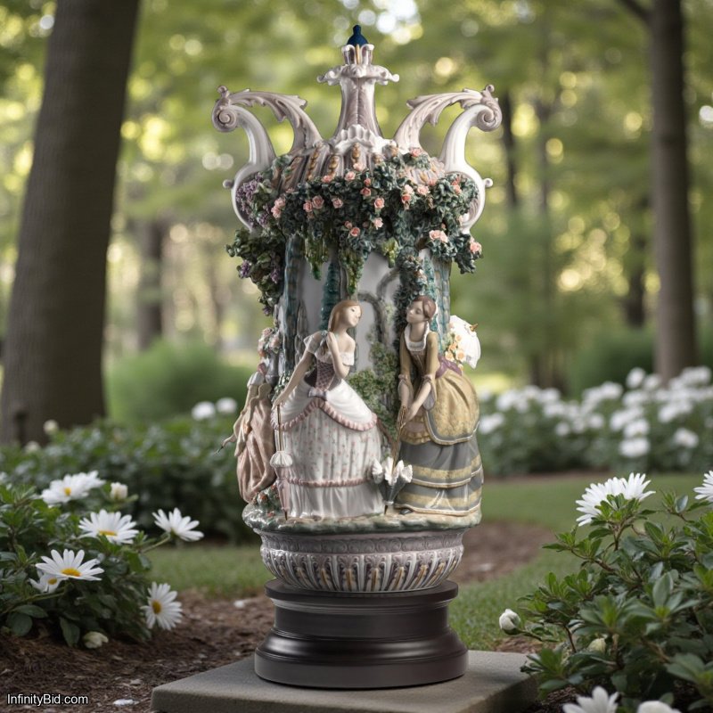 Lladro Ladies from Aranjuez Vase – Limited Edition High Porcelain SKU: 01001968