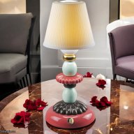 Lladró Lotus Firefly Lamp – Golden Fall Porcelain Wireless Table Lamp SKU: 01023792