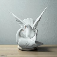 Lladró Love Nest Doves Figurine – Eternal Love Porcelain Sculpture  SKU: 01006291