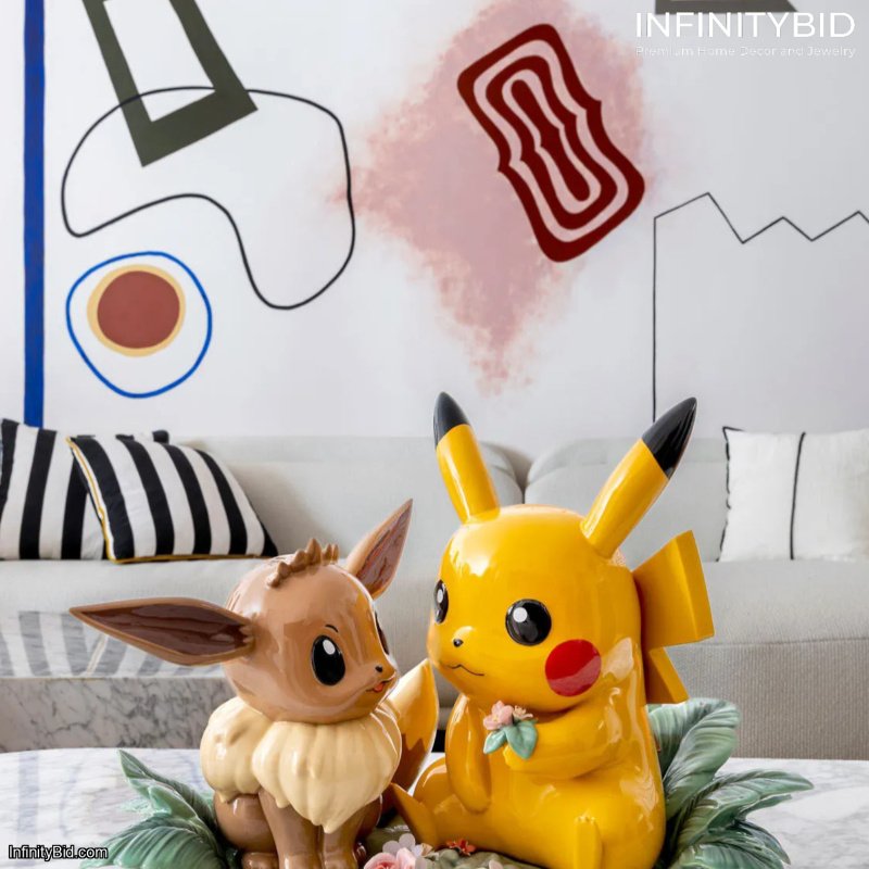 Lladro Pikachu and Eevee Sculpture – 30th Anniversary Limited Edition SKU: 01009817