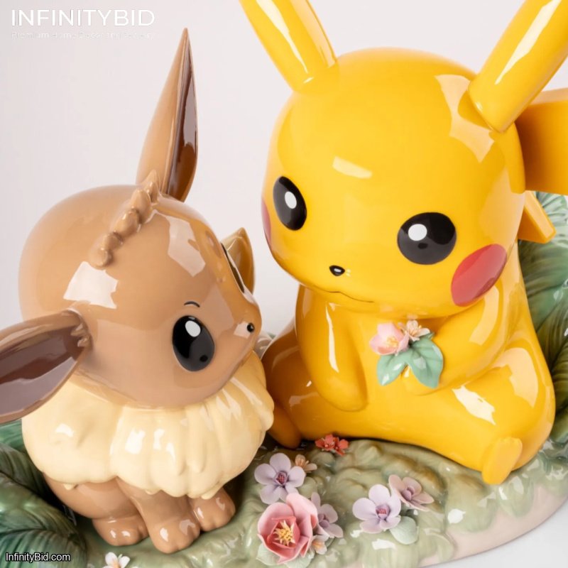 Lladro Pikachu and Eevee Sculpture – 30th Anniversary Limited Edition SKU: 01009817