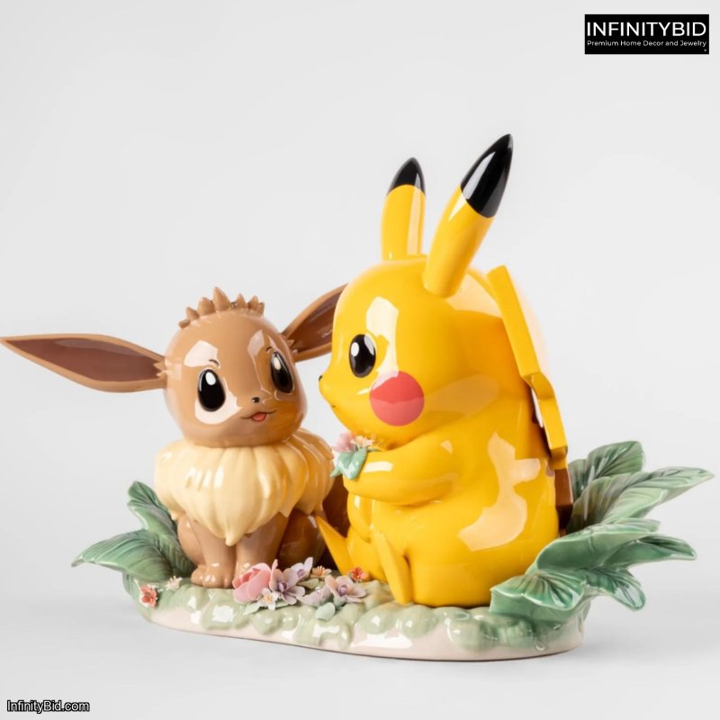 Lladro Pikachu and Eevee Sculpture – 30th Anniversary Limited Edition SKU: 01009817