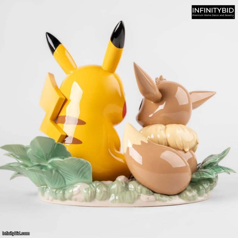 Lladro Pikachu and Eevee Sculpture – 30th Anniversary Limited Edition SKU: 01009817