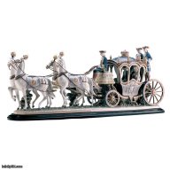 Lladró XVIIIth Century Coach Sculpture - Limited Edition High Porcelain Masterpiece - Baroque Carriage with Four Horses - SKU 01001485
