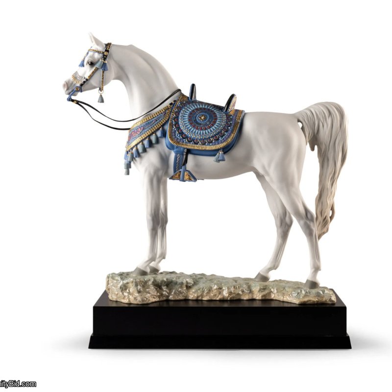 Lladro Arabian Pure Breed Horse Sculpture. Limited Edition SKU: 01002020