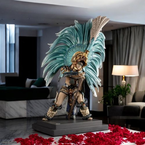 Lladro Aztec Dance Sculpture – Limited Edition Matte Porcelain Masterpiece (SKU: 01002027)