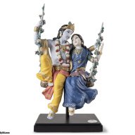 Lladro Radha Krishna on a Swing Sculpture – Limited Edition  SKU: 01002036