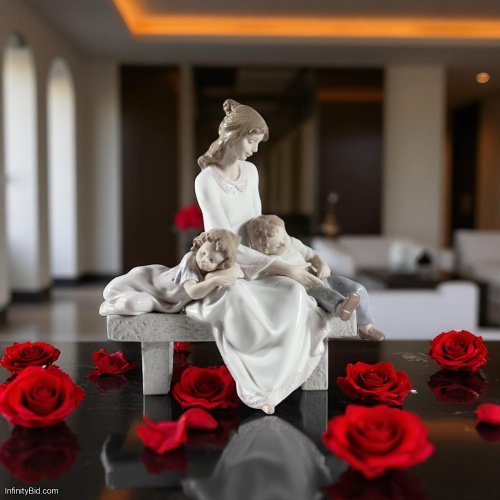 Lladro "An Afternoon Nap" – Mother with Children Figurine SKU: 01006765 | NEW IN BOX – FIRST QUALITY