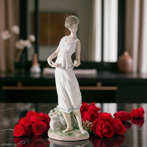 Lladro Flowers for a Goddess Porcelain Figurine – SKU 01007709