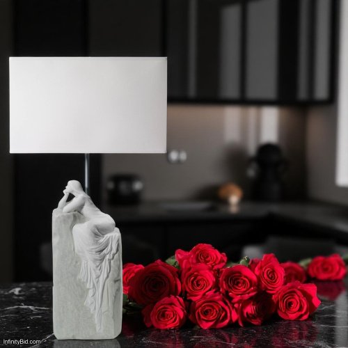 Lladro Meditating Woman II Table Lamp – 01008554 NEW – US Plug | Handcrafted Matte Porcelain