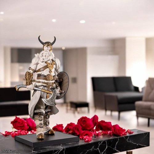 Lladro Odin Sculpture – Norse Mythology Masterpiece in Matte Porcelain 01009028