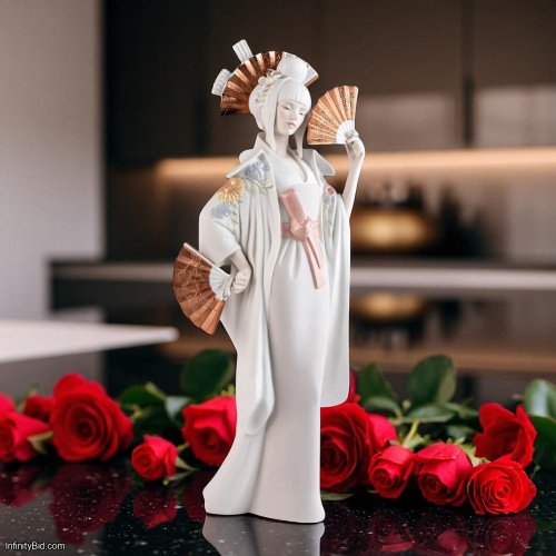 Lladro Japanese Dancer Figurine – Limited Edition Porcelain Masterpiece | Tribute to Traditional Japanese Art & Culture SKU: 01009555