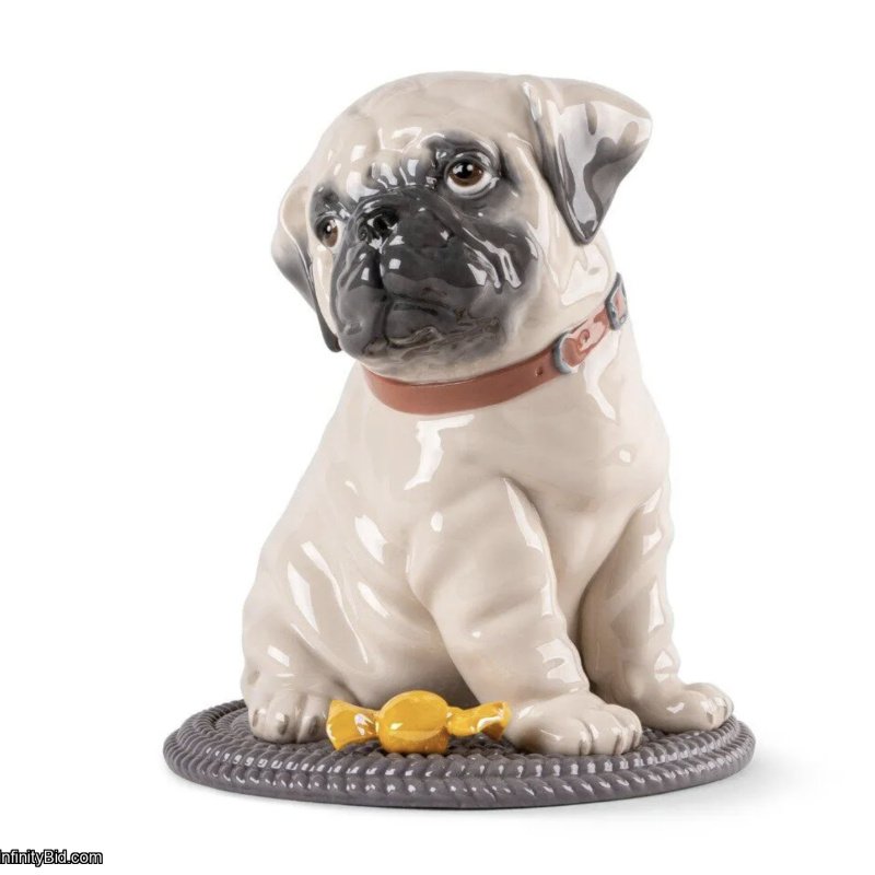 Lladro – Puppie Pug Sculpture  SKU: 01009689