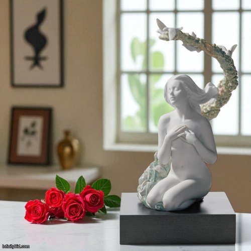 Lladró ADMIRATIO – A Timeless Masterpiece in Matte White Porcelain SKU: 01018012