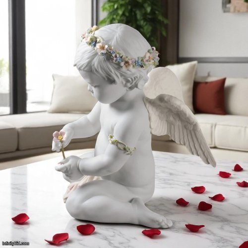 Lladro Angel Figurine Set of 3 – Cherub of Our Love, Celestial Angel, The Magic of Nature | Handcrafted Porcelain from Spain