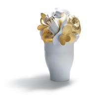 Lladro Naturofantastic Vase. Large Model. Golden Lustre 01007903
