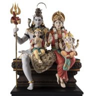 Lladro Shiv Parivar High Porcelain Sculpture Limited Edition 299 SKU:01002043