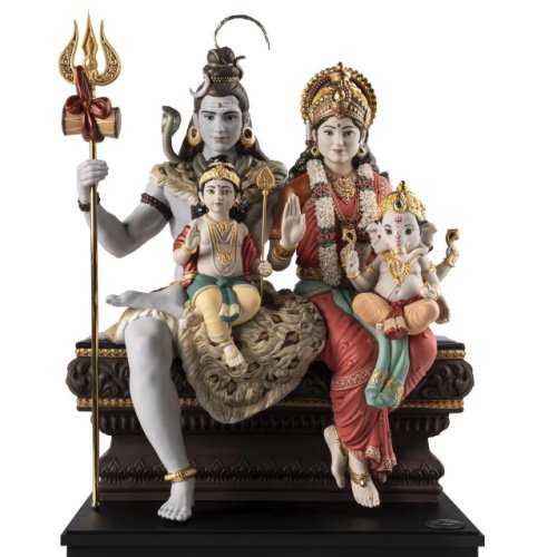 Lladro Shiv Parivar High Porcelain Sculpture Limited Edition 299 SKU:01002043